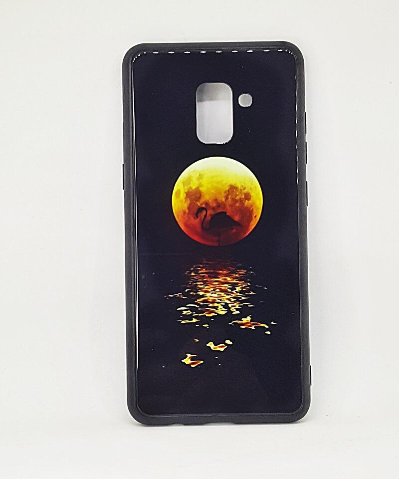 Накладка LUMINOUS GLASS для  Samsung A8 Plus (2018)/A730 (Moon)