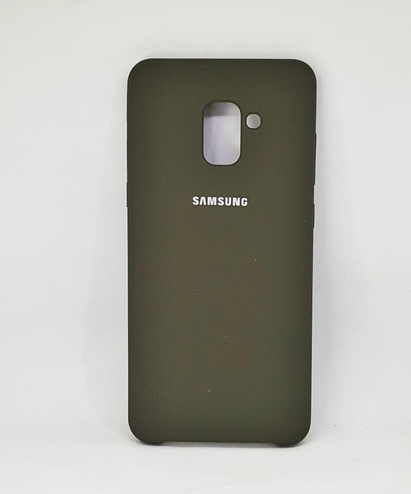 Silicone Case для Samsung A8 Plus (2018) (Dark Olive)