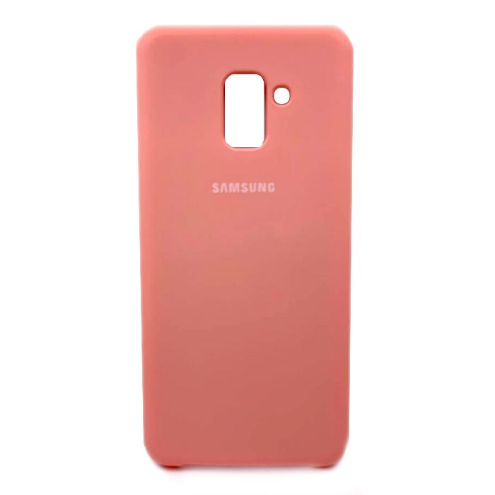 Silicone Case для Samsung A8 Plus (2018) (Rose Red)