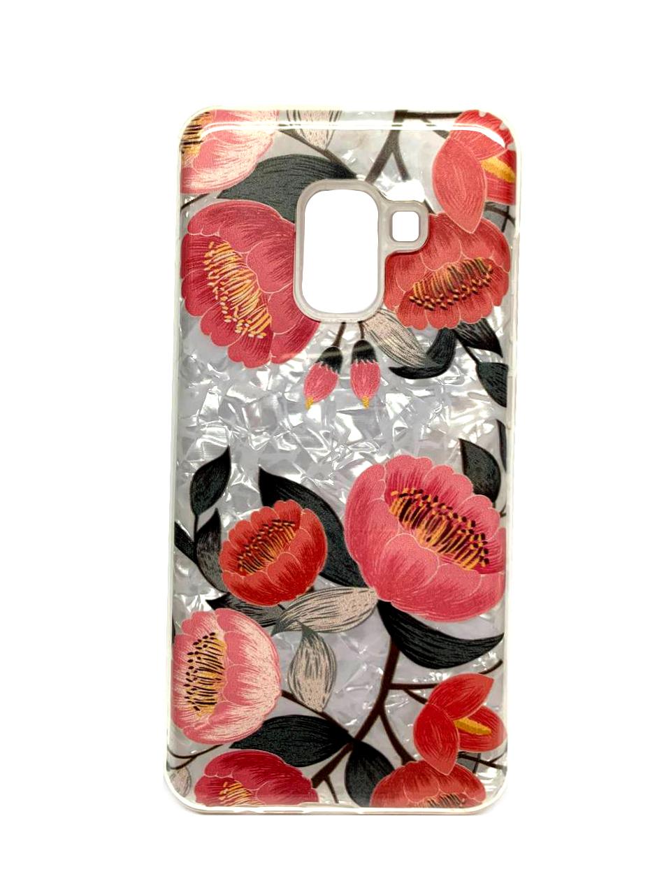 Накладка TWINS для Samsung A8 (2018) Tropic "Маки"