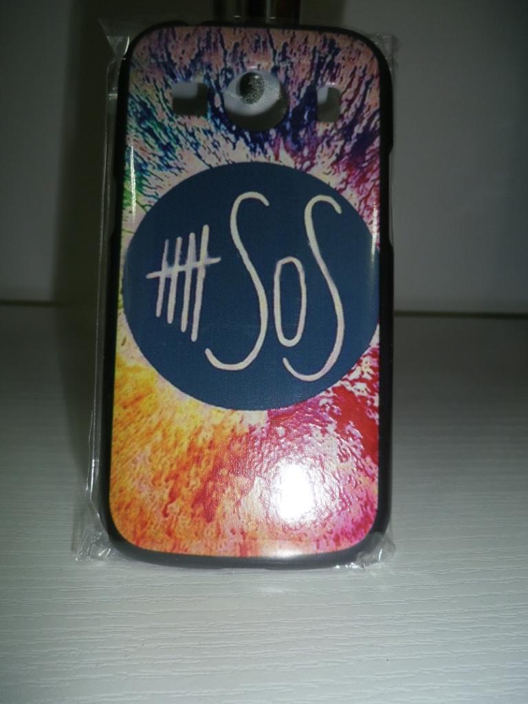 Накладка для Samsung Ace 4 "Sos" (пластик)