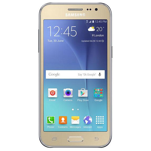 Захисне скло Full Glue для Samsung J2 SM-J200H 2015 з золотою рамкою