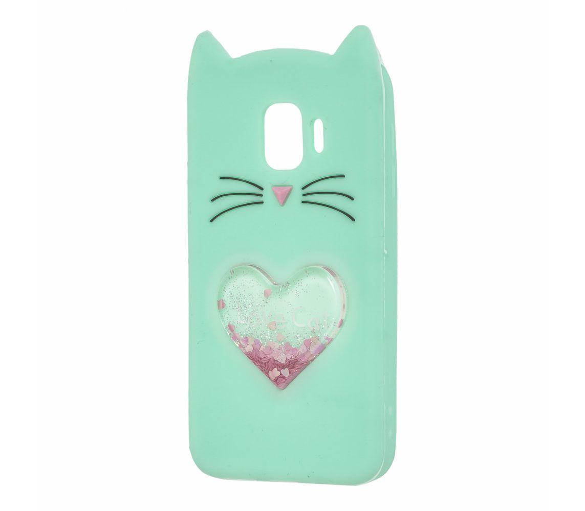 Накладка Cat 3D Heart для Samsung J2 Core (J260)  м`ятна