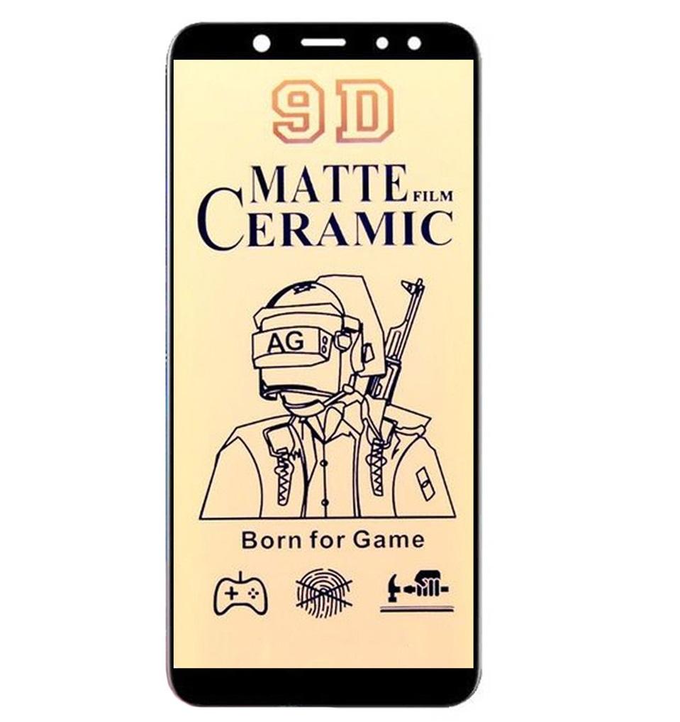 Гнучке скло Ceramic MATT для Samsung J6/A6 матове з чорною рамкою