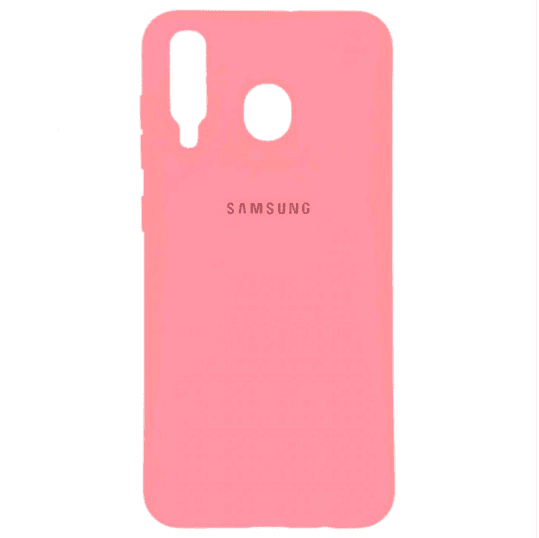 Накладка Silicone Case Full для Samsung M30 2019 M305 рожевий