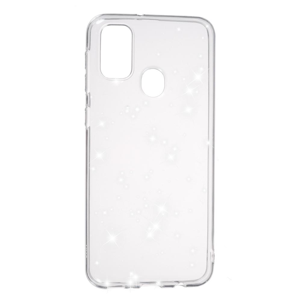 Накладка Molan Cano Glossy Jelly для Samsung M30s прозора з блискітками