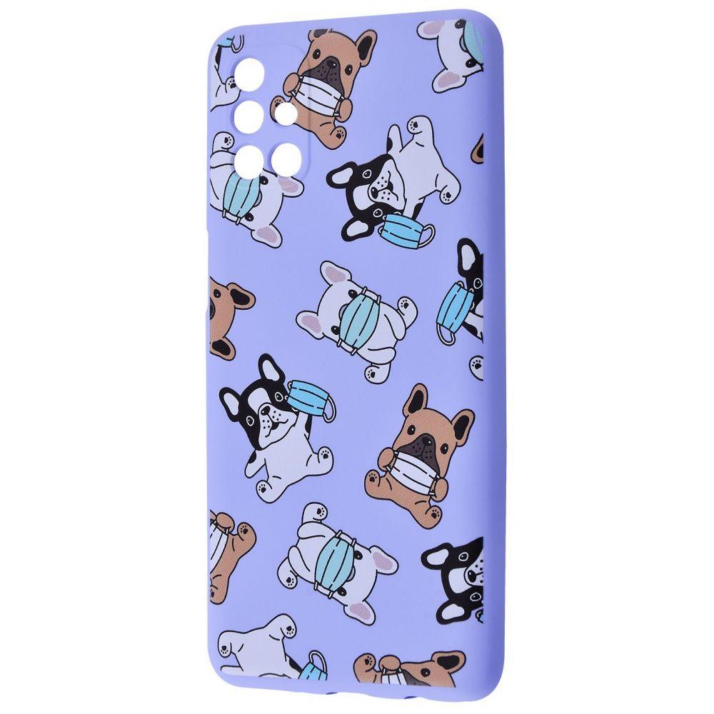 WAVE Fancy для Samsung M31s (dogs with a mask/light purple)