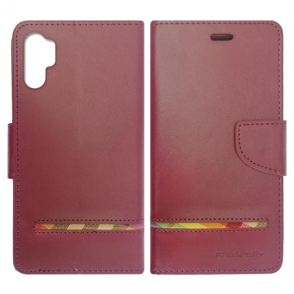 Книжка MERCURY PERSONA DIARY для Samsung Note 10 Plus wine red