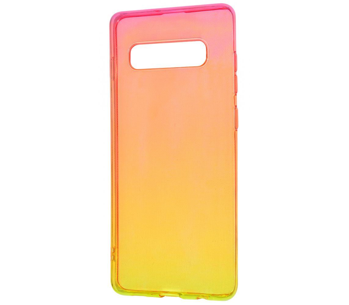 Накладка Gradient Design для Samsung S10 Plus (red/yellow)