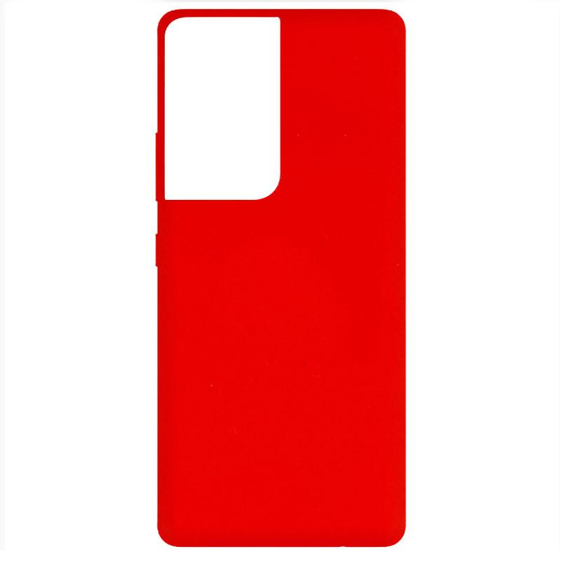 Silicone Cover Full without Logo (A) для Samsung S21 Ultra (Red)