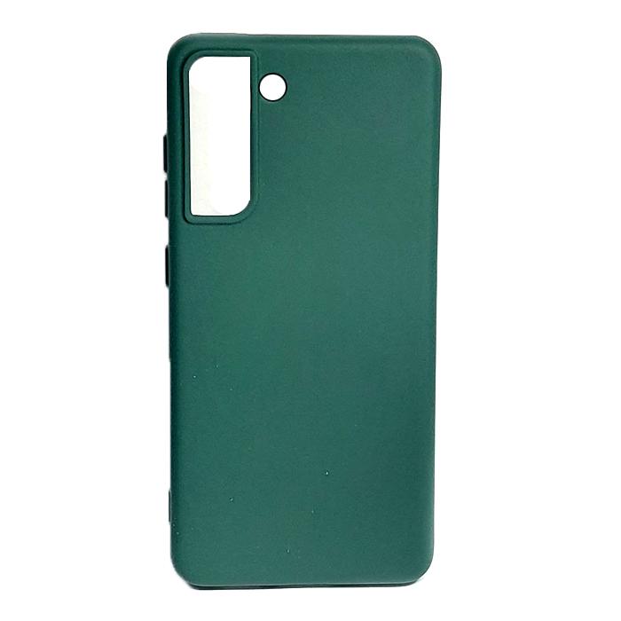 Silicone case no logo для Samsung S21FE (Dark green)