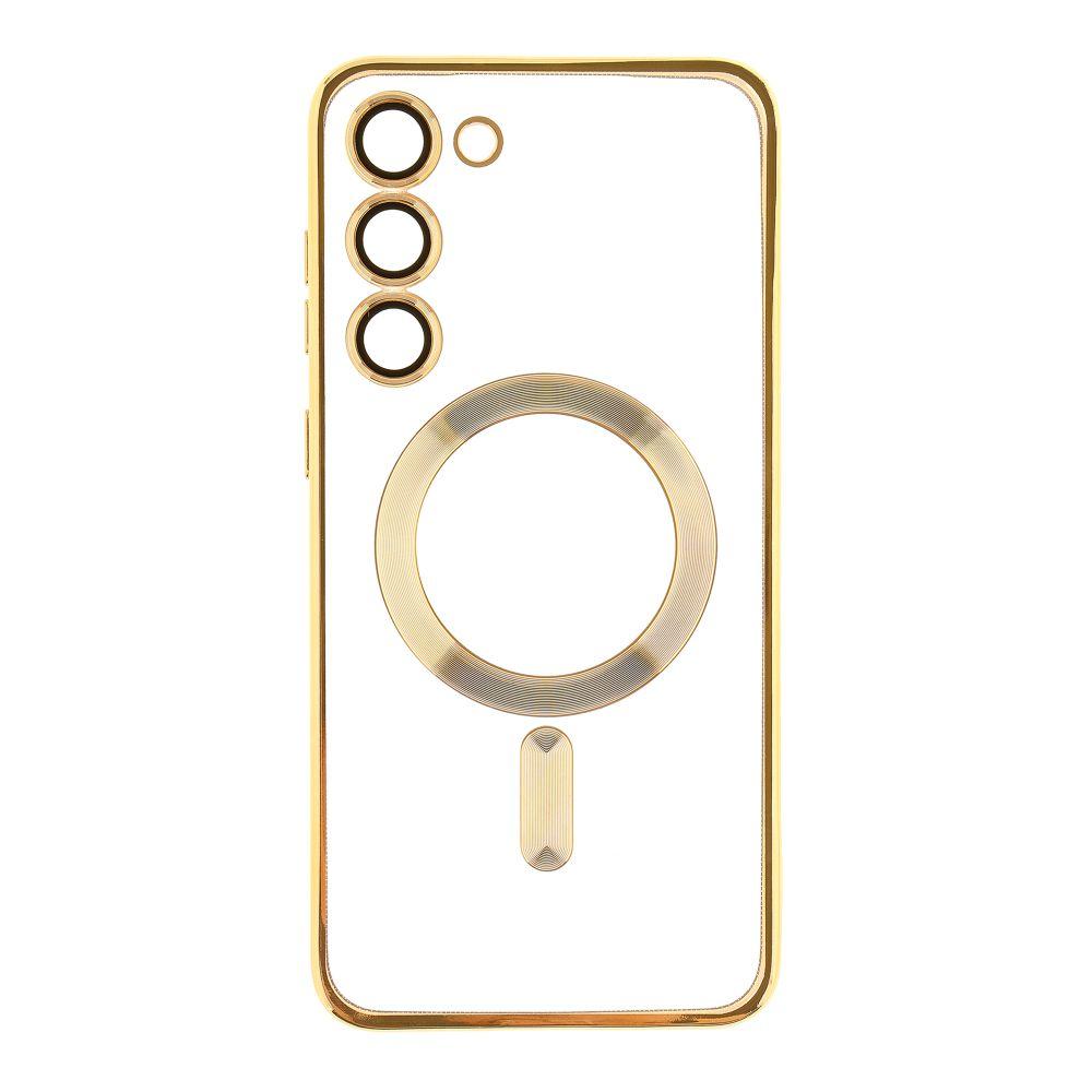 Накладка Metal Color Case with MagSafe для Samsung S23 Plus (Gold)