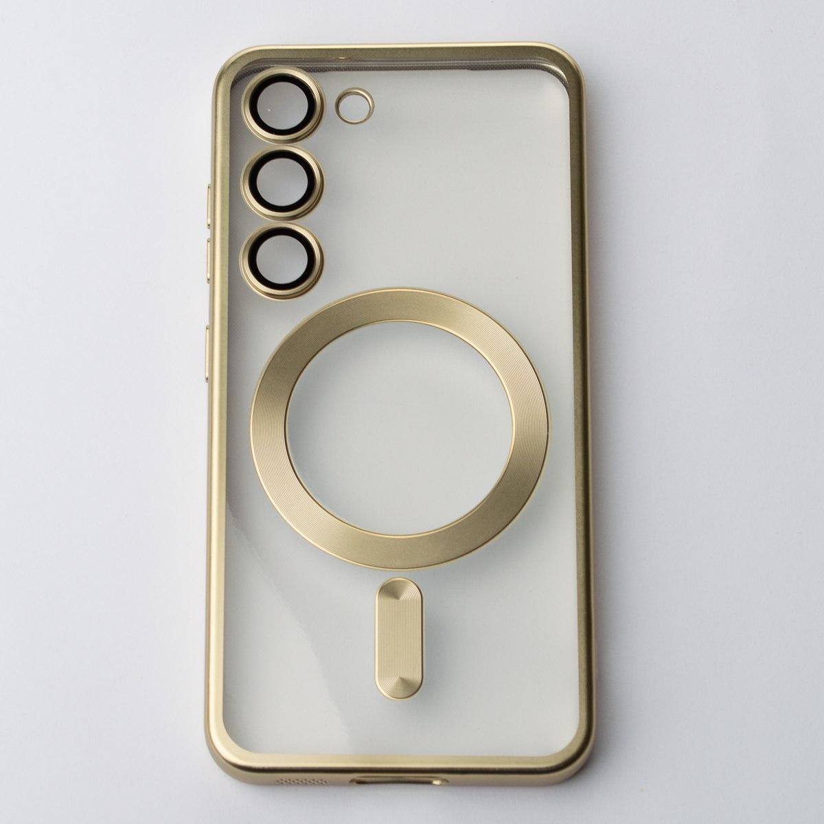 Накладка Metal Matte Case MagSafe для Samsung S24 (gold titanium)