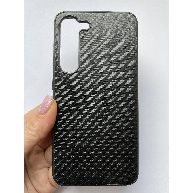 Накладка Leather Carbon для Samsung S23 Black