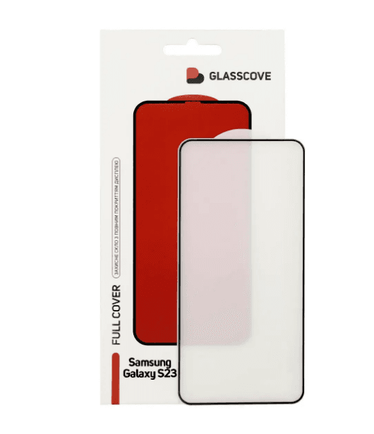 Захисне скло Glasscove для Samsung S23 Full Coverage з чорною рамкою