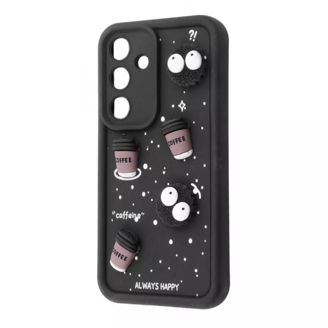 Чохол Pretty Toys для Samsung S23 FE  (Black/Always Happy)