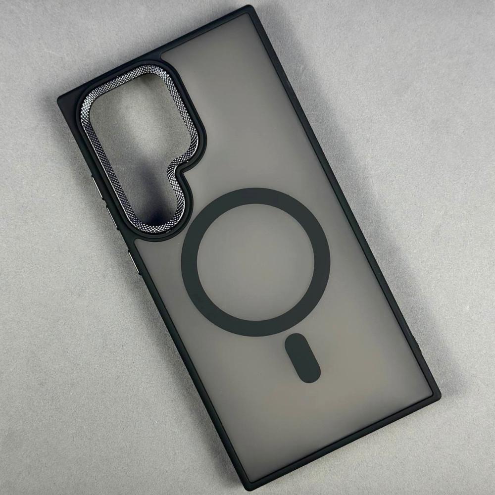 Чохол Matte Corrugated Camera Magnetic для Samsung S24 Plus/S25 Plus (Black)