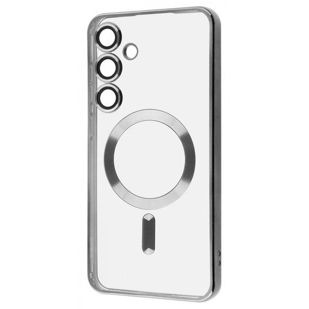 Накладка Metal Color Case with MagSafe для Samsung S25 Plus / S24 Plus  (Silver)