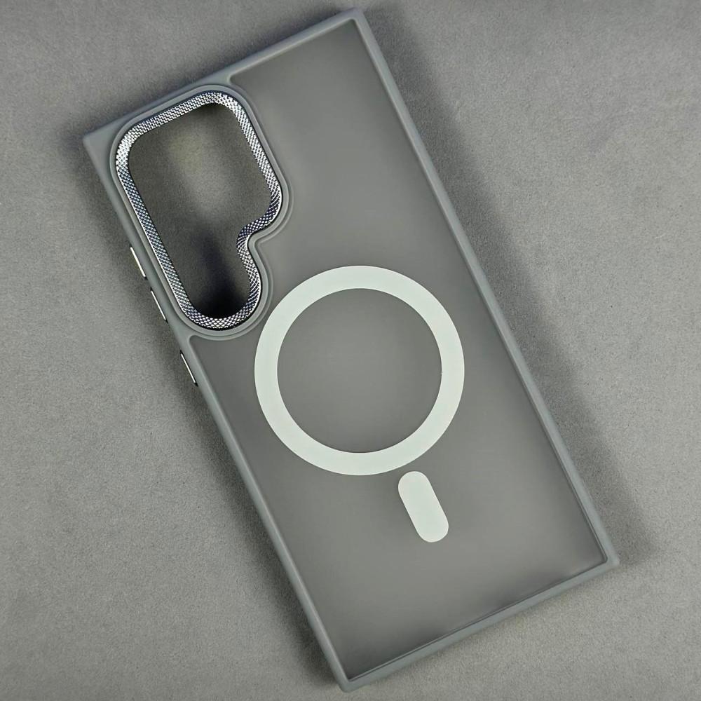 Чохол Matte Corrugated Camera Magnetic для Samsung S24 Plus/S25 Plus (Grey)