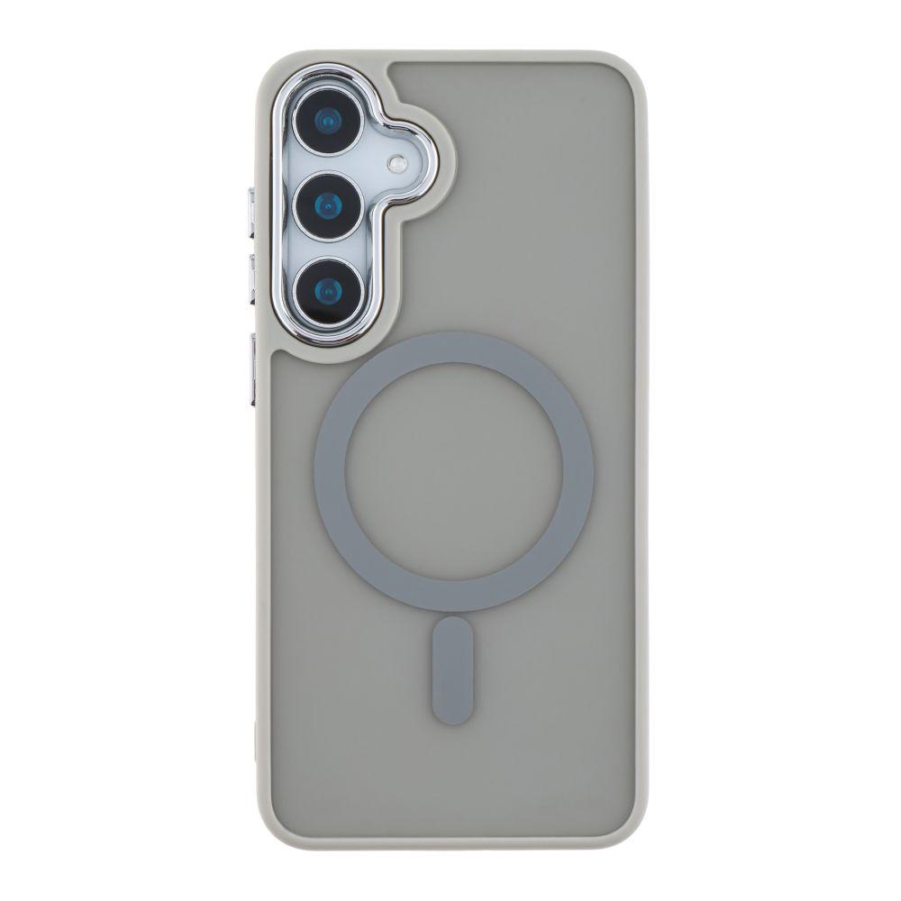 Накладка Magsafe MATTE ACRYLIC для Samsung S24FE сіра