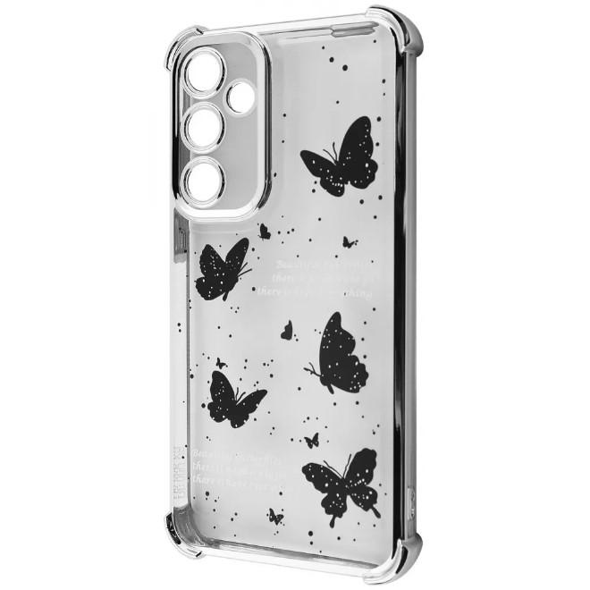 Чохол WAVE Winkie для Samsung S24 FE silver/butterfly