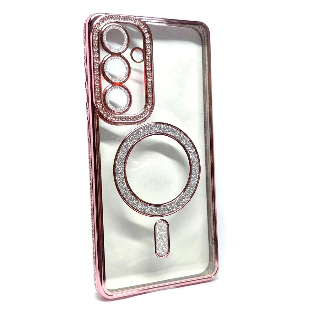 Чохол Clear Diamonds Magsafe для Samsung A16 рожевий