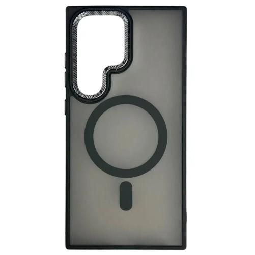 Чохол Magsafe MATTE Corrugated Camera для Samsung S24 Ultra чорний