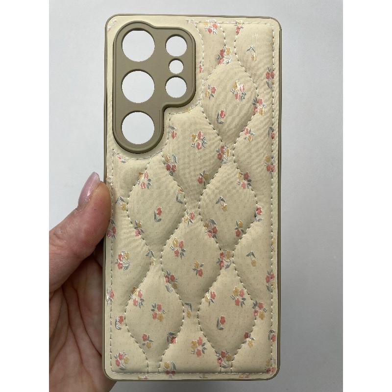 Чохол Flower Material для Samsung S25 Ultra молочний