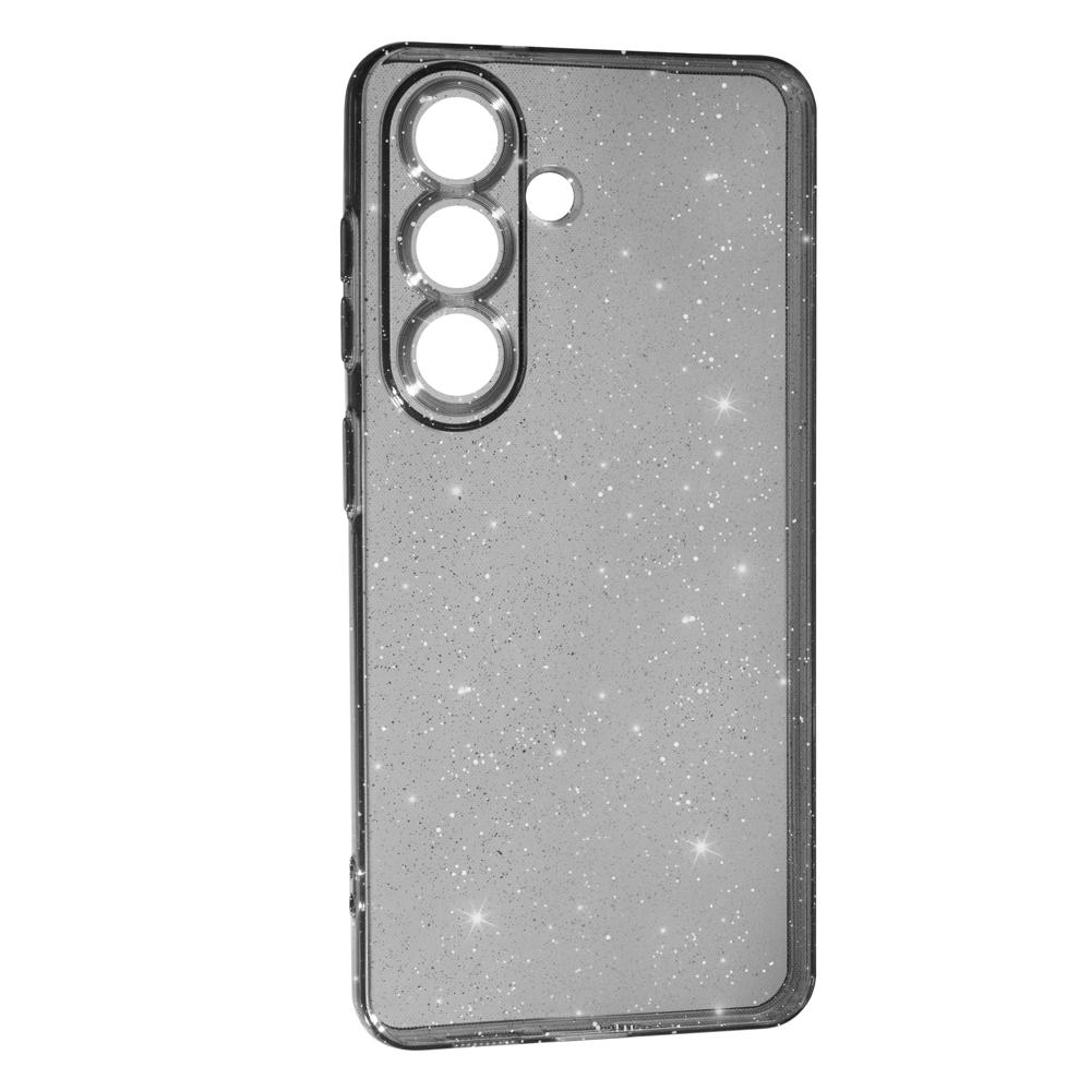Накладка Molan Cano Glossy Jelly для Samsung S26 Plus чорна з блискітками