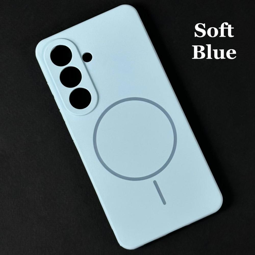 Silicone Case Full Protective (AA) with MagSafe для Samsung S26 Ultra (Lilac cream)