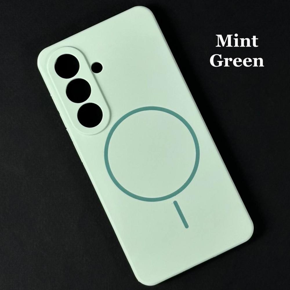 Silicone Case Full Protective (AA) with MagSafe для Samsung S26 Ultra (Mint)