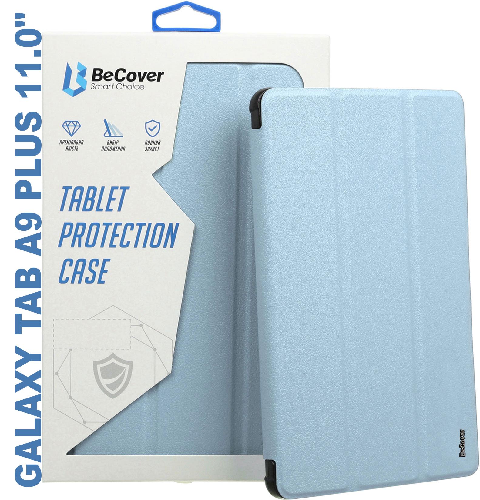 Чохол-книжка Soft Edge BeCover з кріпленням для стілусу для Samsung Galaxy Tab A9 Plus SM-X210/SM-X2 блакитна