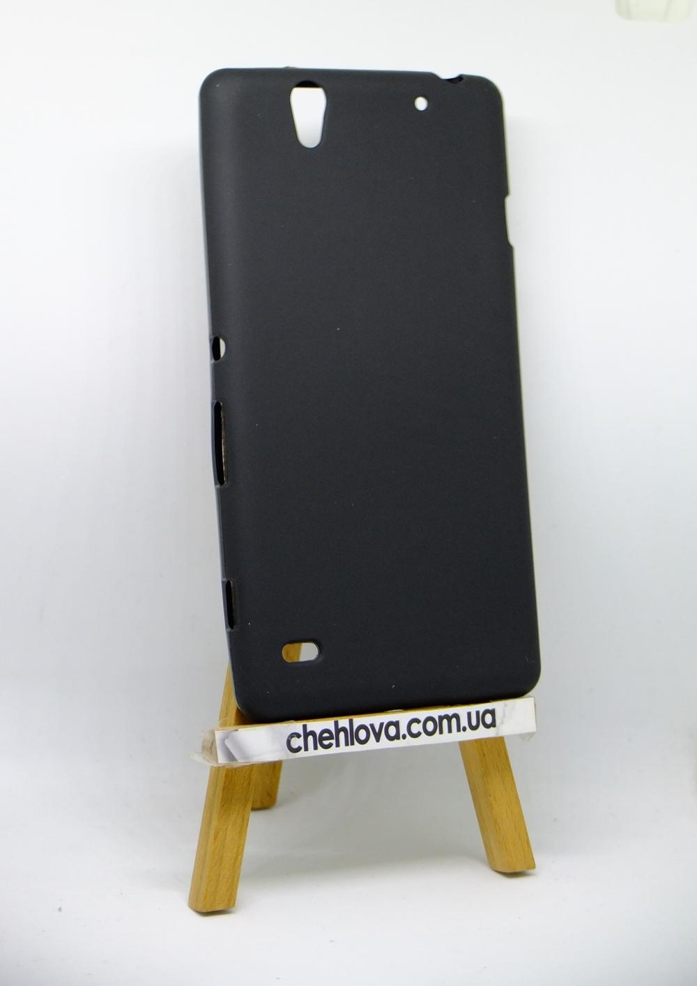 Чехол для Sony C4 черный силикон