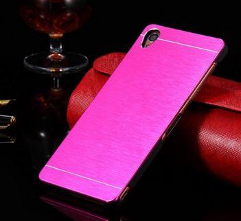Чехол для Sony Z1 Металлический малиновый