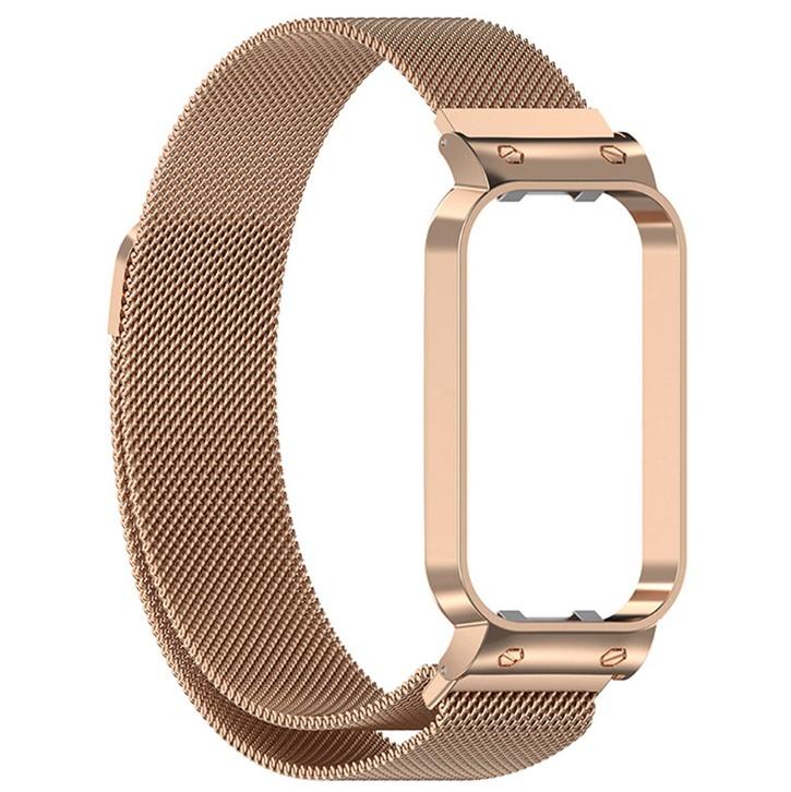 Ремінець Milanese Loop для Xiaomi Redmi Smart Band 2/Mi Smart Band 8 рожеве золото