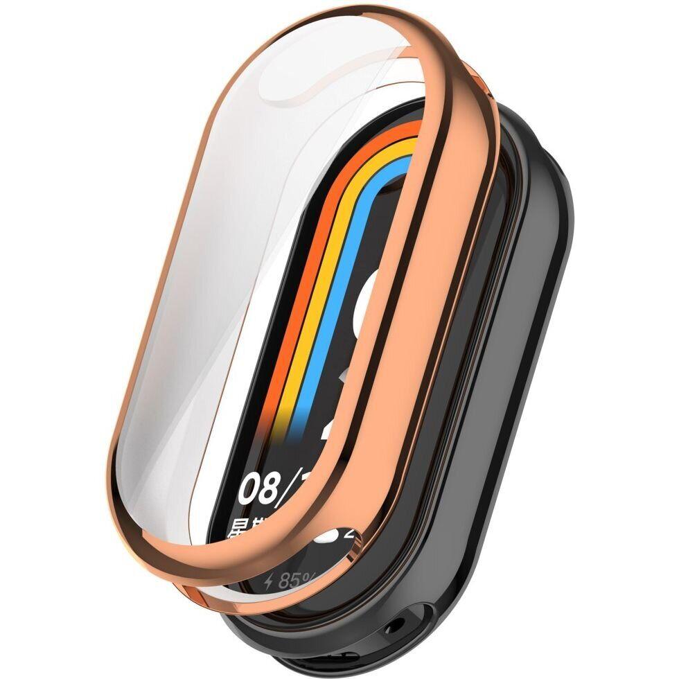Чохол-накладка Silicone Face Case для Xiaomi Mi Band 8 (Rose Gold)