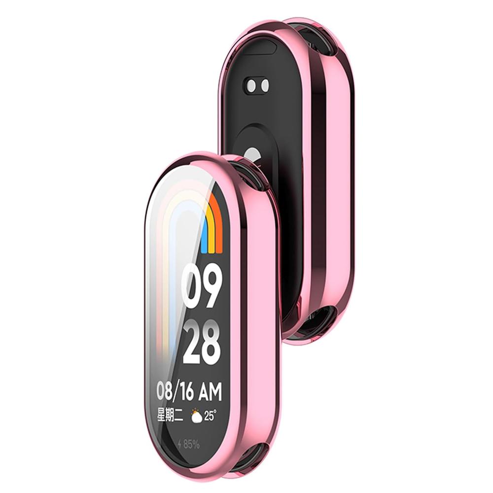 Чохол-накладка Silicone Face Case для Xiaomi Mi Band 8 (Rose Pink)