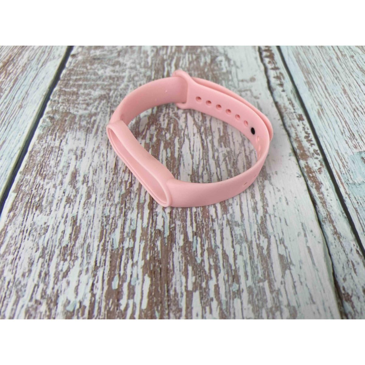 Ремінець Silicone для Mi Band 5/6/7 (Pink cream)