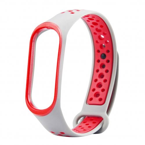 Ремінець SPORT для Xiaomi Mi Band 3/4 white-red