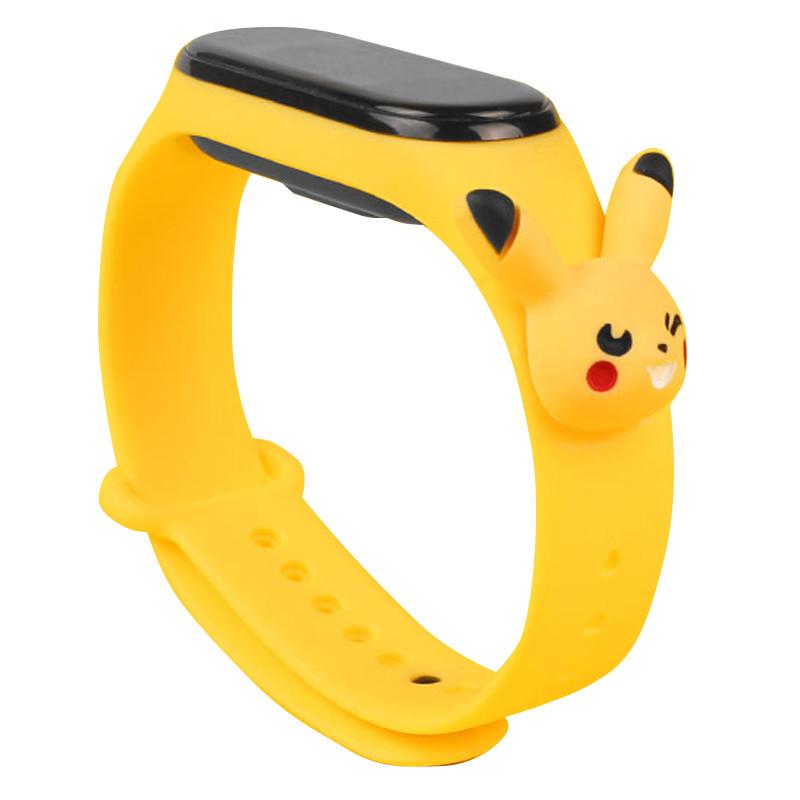 Ремінець Іграшка для Mi Band 3/4 (Pokemon, Yellow)