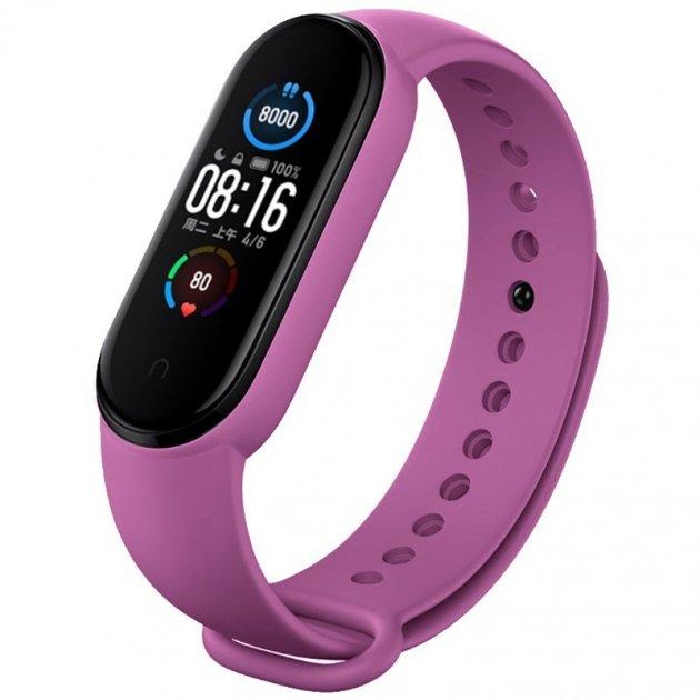 Ремінець Silicone для Mi Band 5/6/7 (Plum)