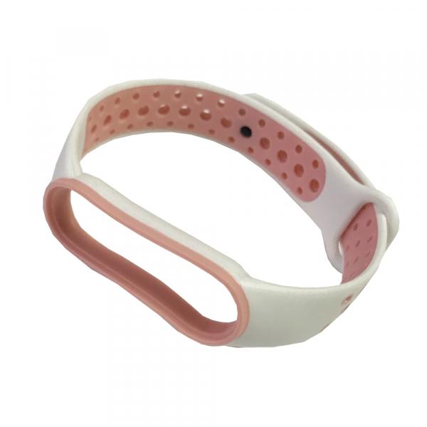 Ремінець SPORT для Xiaomi Mi Band 5/6 white/pink