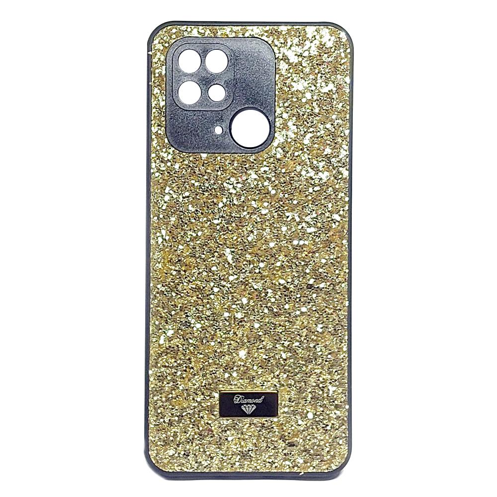 Накладка Bling Grainy Diamond Separate Camera для Xiaomi Redmi 10C/Poco C40 (Світло-золота)