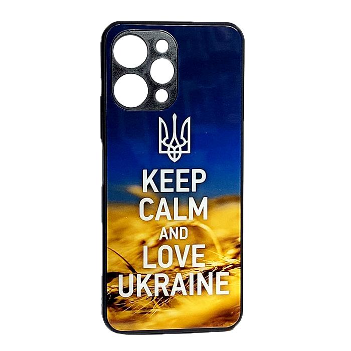 Накладка Marble Clouds для Xiaomi Redmi 12 KEEP CALM (скляний)