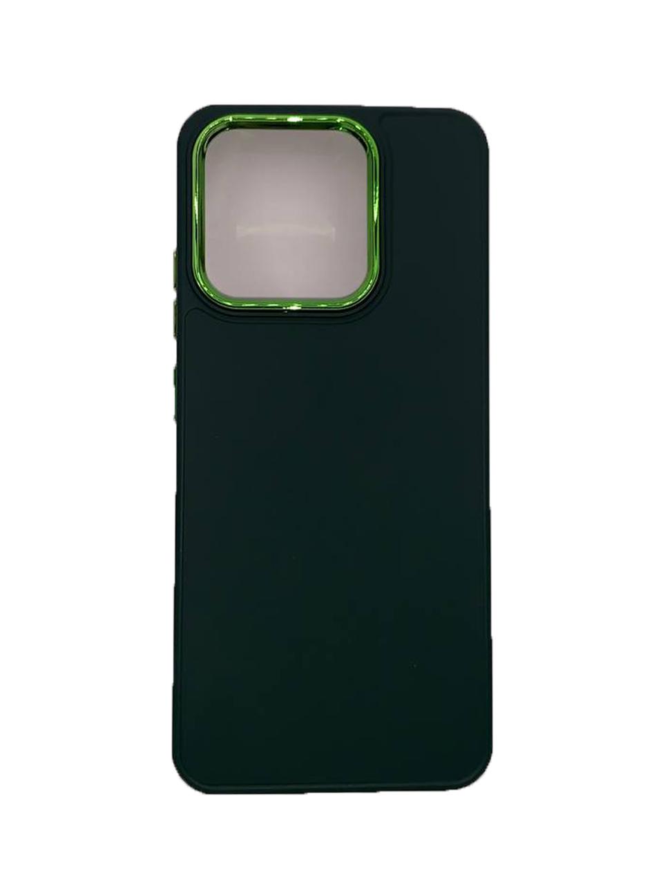 Накладка Matte Colorful Metal Frame для Xiaomi Redmi 12C (Dark green)