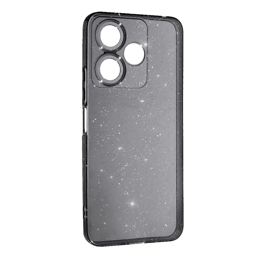 Накладка Molan Cano Glossy Jelly для Xiaomi Redmi 13 / Poco M6  чорна з блискітками