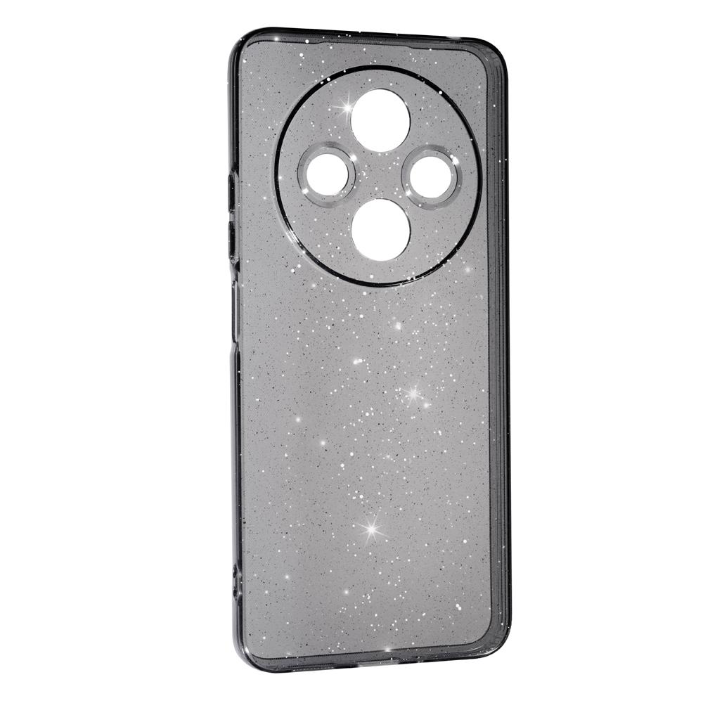 Накладка Molan Cano Glossy Jelly для Xiaomi Redmi 14C / Redmi А 4 / Poco C75  чорна з блискітками