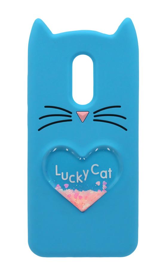 Накладка Cat 3D Heart для Xiaomi Redmi 5 Plus блакитна