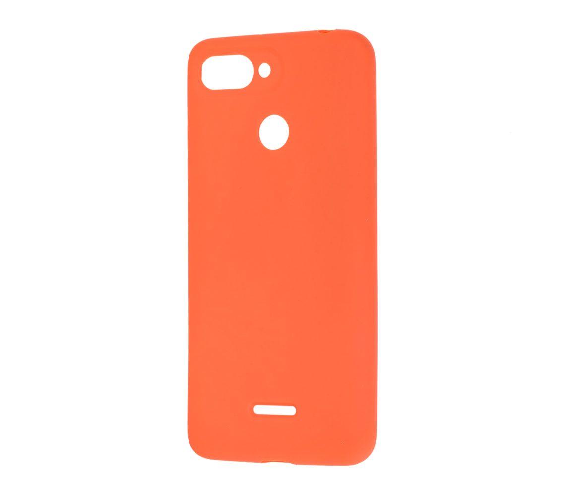 Накладка Silicone Cover для Xiaomi Redmi 6 оранжевая