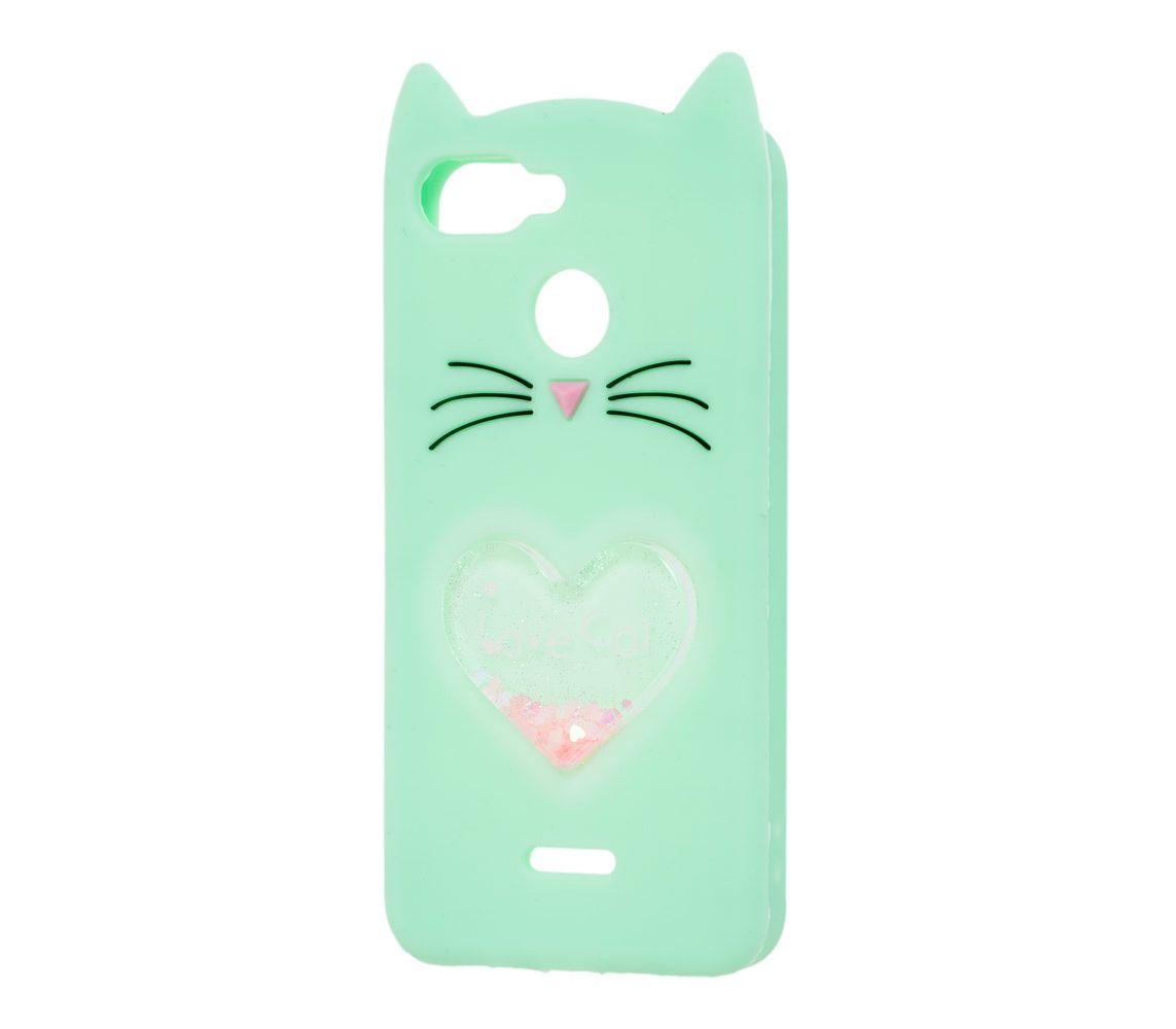 Накладка Cat 3D Heart для Xiaomi Redmi 6/6a  м`ятна